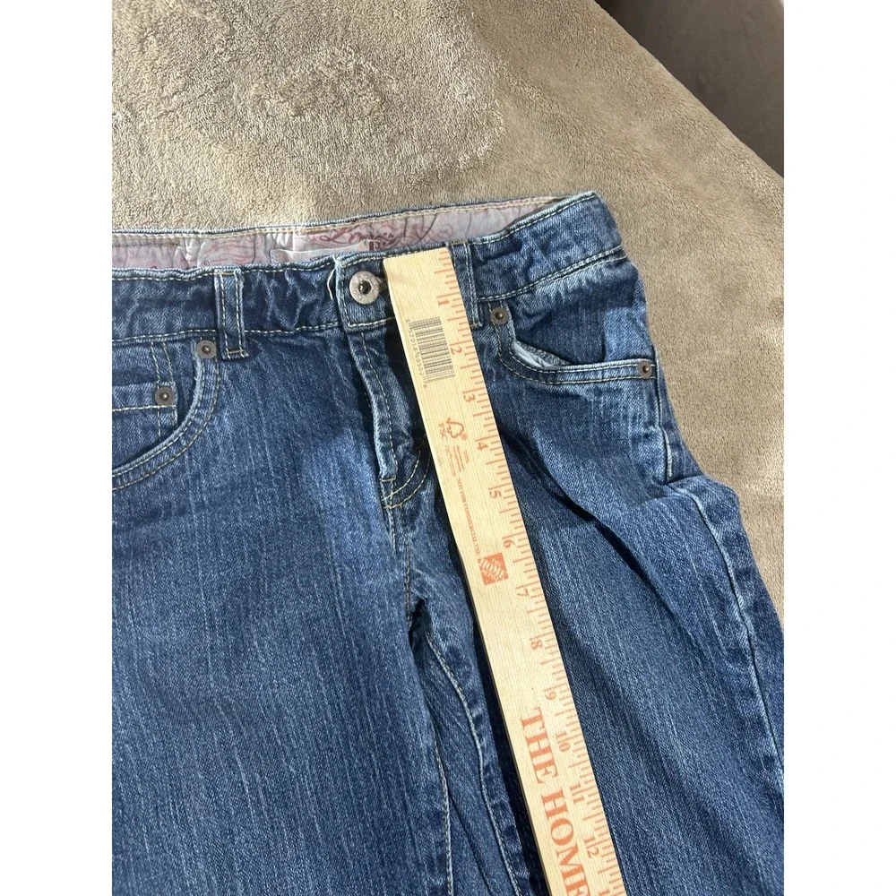 Levi's 517 Stretch Flare Jeans Girls Size 12 Regular Blue Denim Red Tab